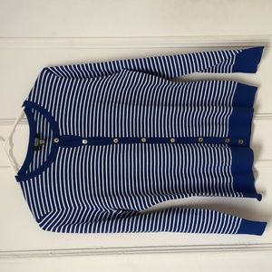 Jones NY sweater blue and white stripe size XS like new